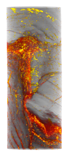 3D tomography of particle distribution plot